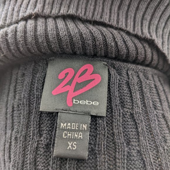 womens 2B Bebe warm sweater in black size xs - Picture 2 of 4